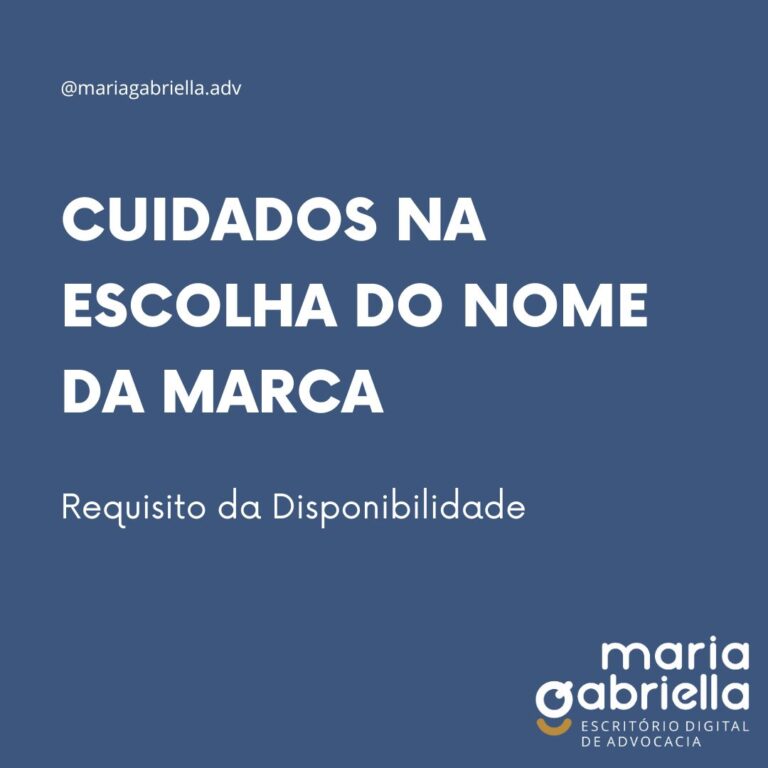 CUIDADOS NA ESCOLHA DO NOME DA MARCA